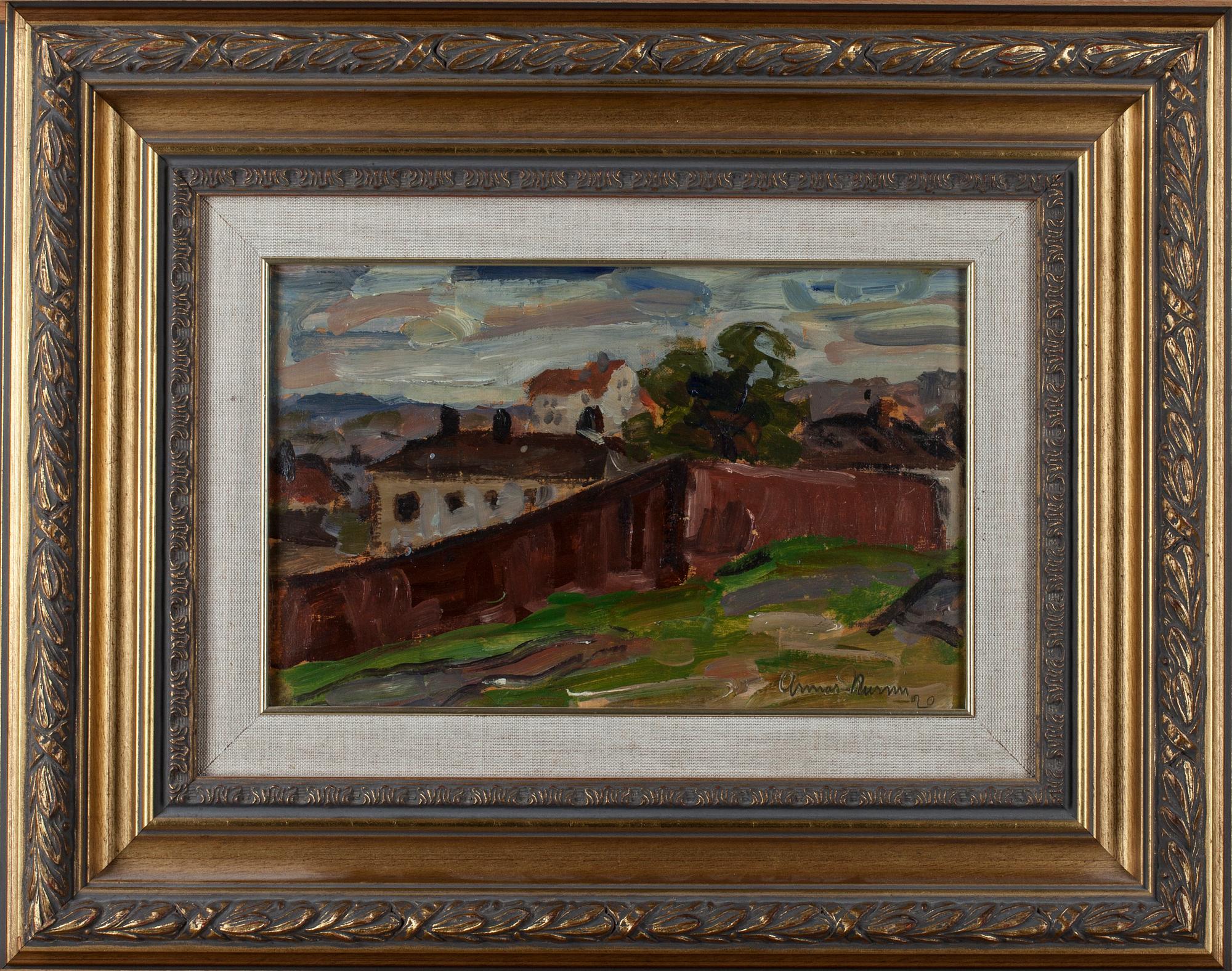 ARMAS MIKOLA, olja på pannå, signerad "Nurmi", och daterad -20.