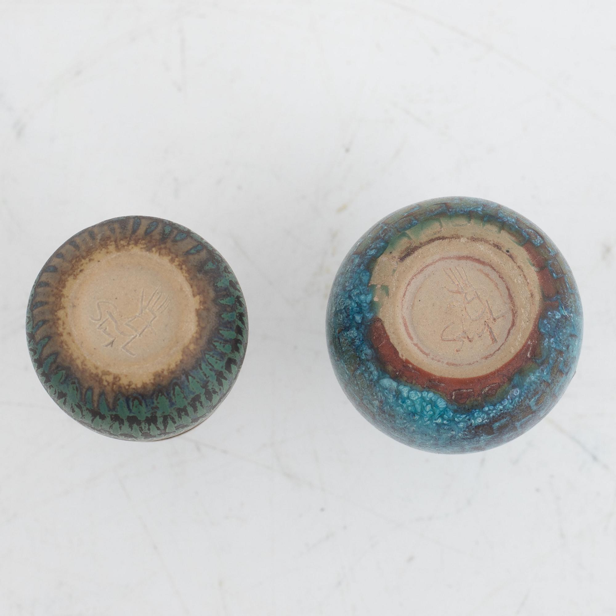 Miniatures, 6 pieces, stoneware, Gustavsberg Studio.