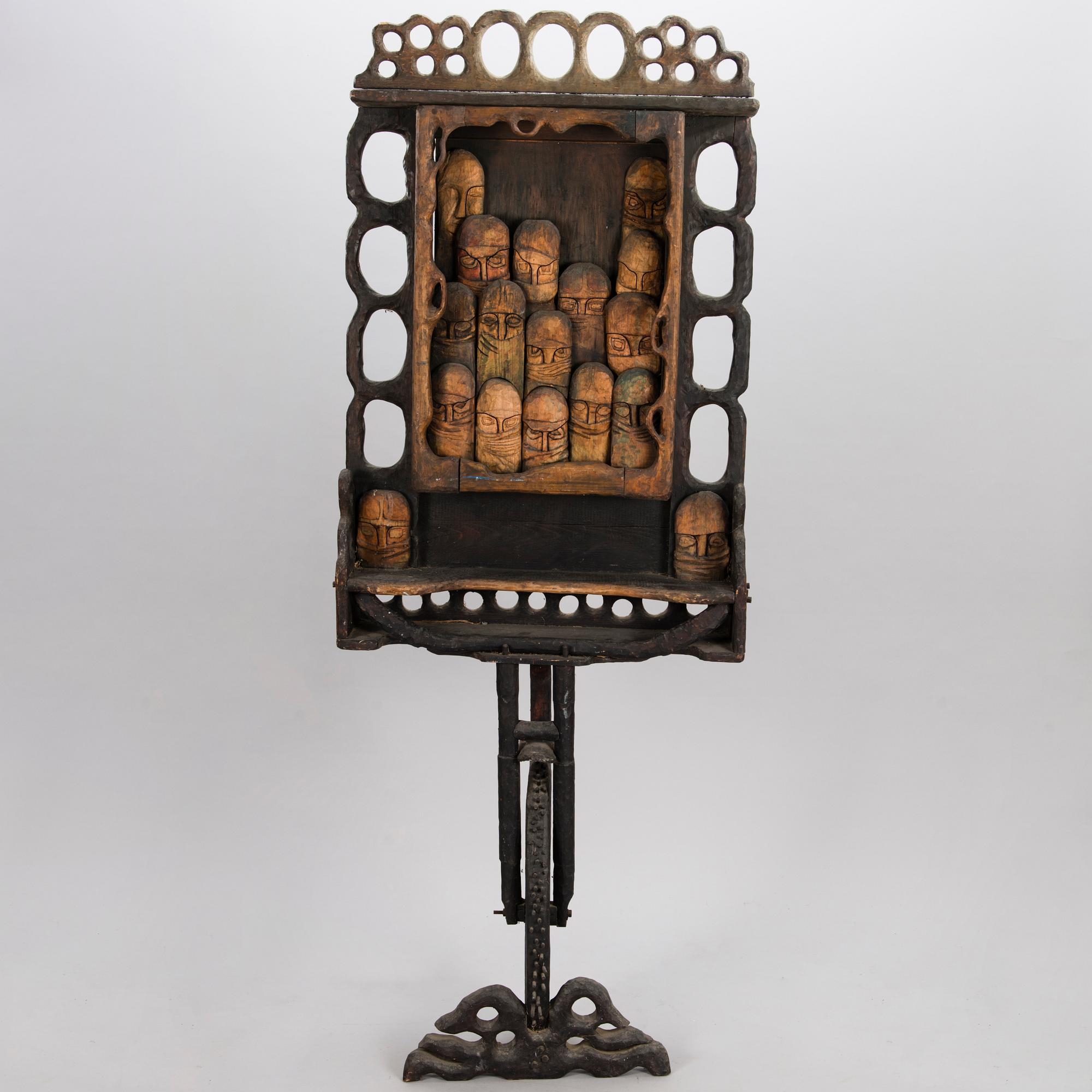 KOSTI AHONEN, sculpture, wood, signed.