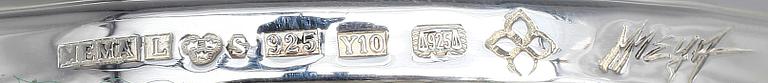 LJUSSTAKAR, ett par, sterling silver, Meya Lerible, MEMA, Linköping 1997.