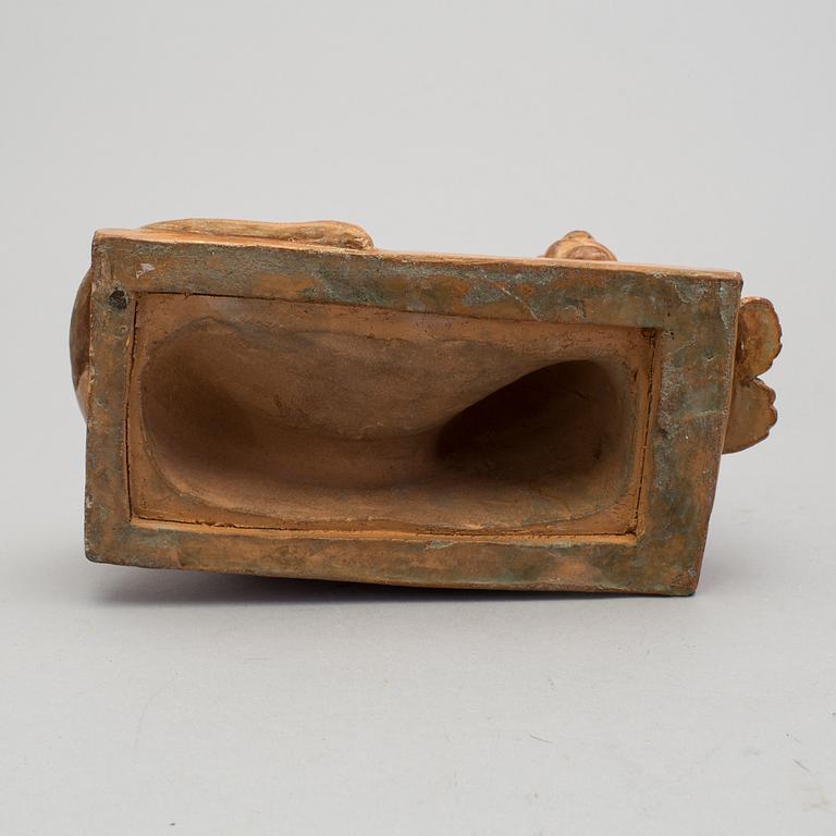 ALADÅBFORM samt FIGURIN, keramik, möjligen Höganäs, 1800-tal.