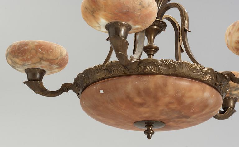 TAKLAMPA, 1930/40-tal. Höjd ca 88 cm.