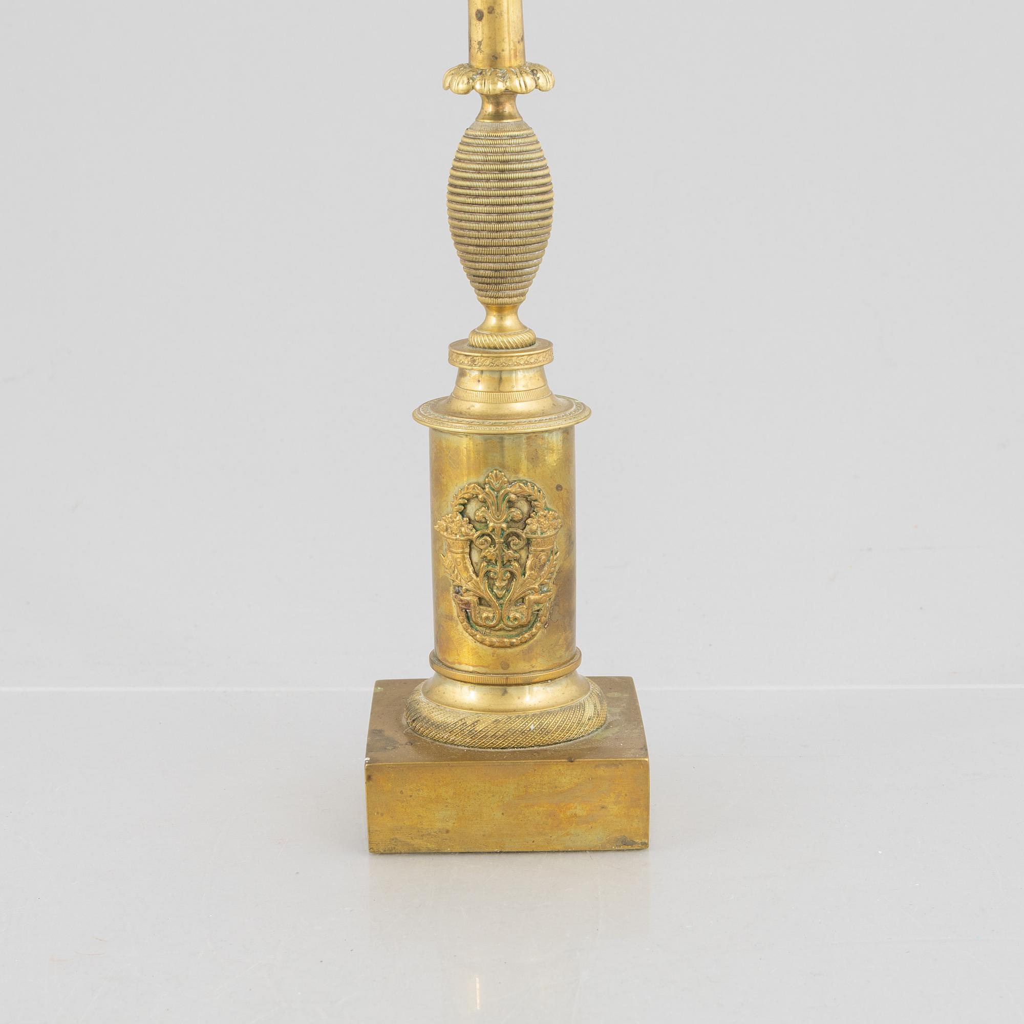 An Empire candelabra, first half of the 19th century.