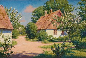 650. Johan Krouthén, Flowering apple trees.