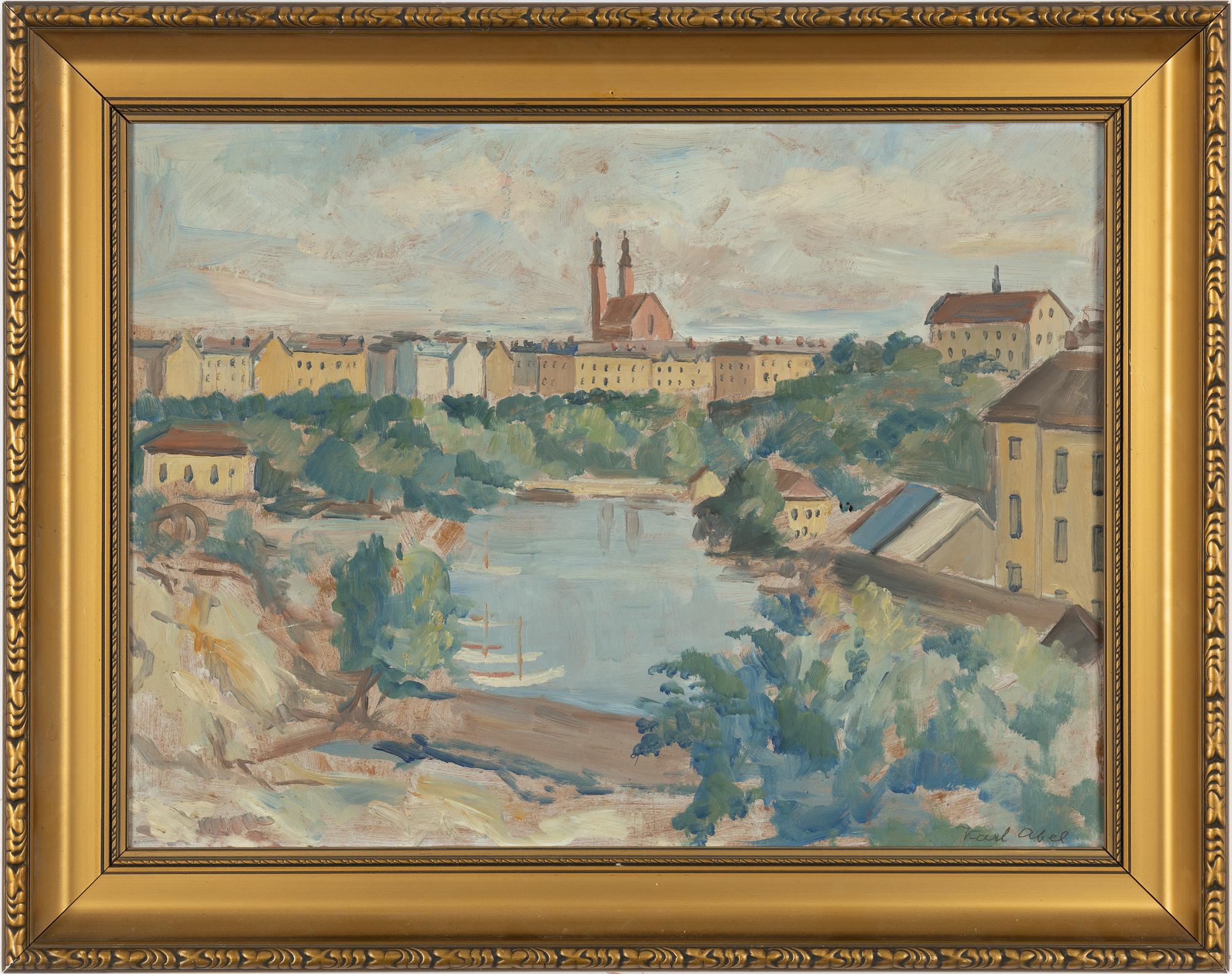 Karl Abel, Vy mot Södermalm och Högalidskyrkan.