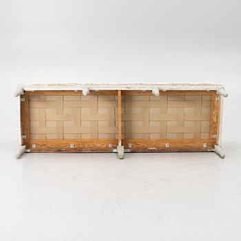 A Gustavian provincial work sofa, 18th century.