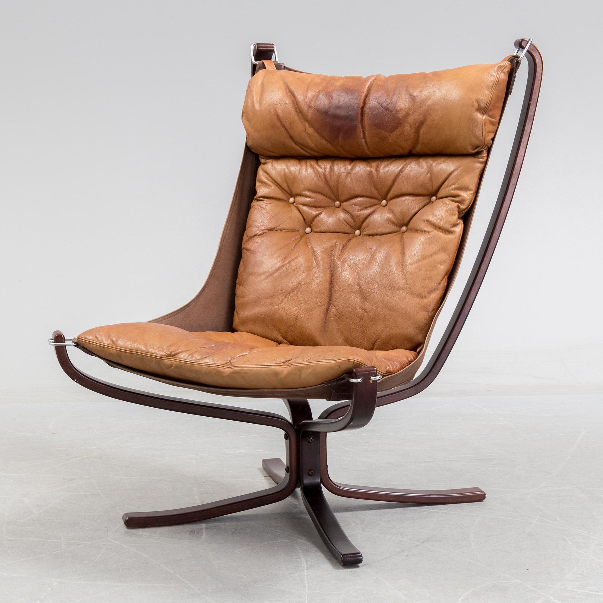 SIGURD RESSEL, fåtölj "Falcon", Vatne Möbler Norge, 1970-tal.