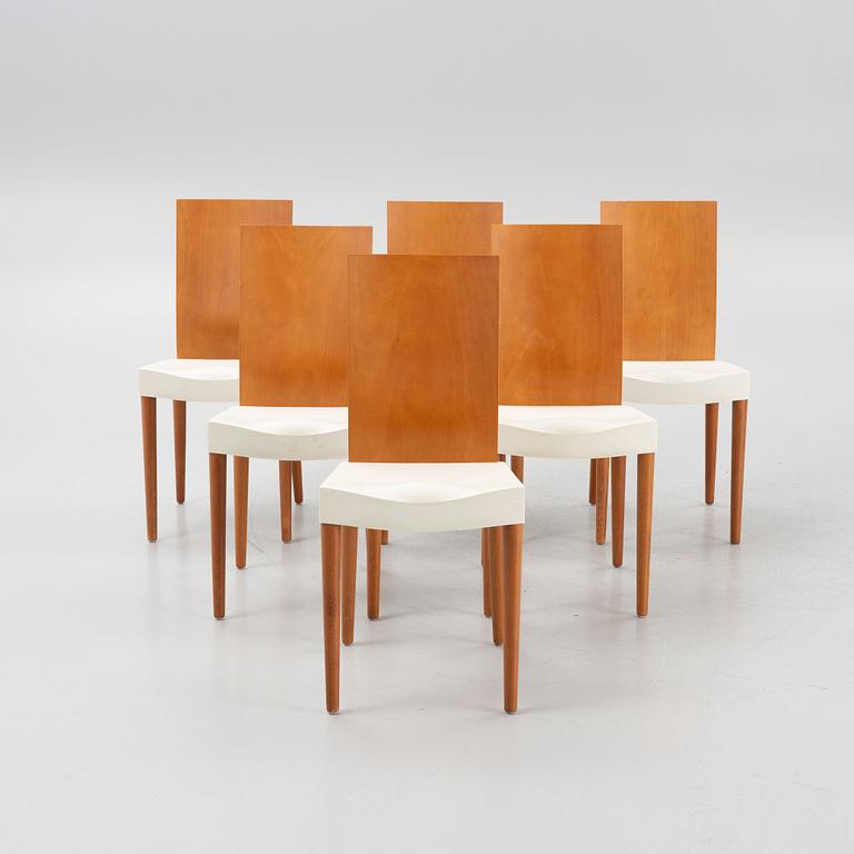 Philippe Starck, a set of six 'Miss Trip' chairs, Kartell, Italy.