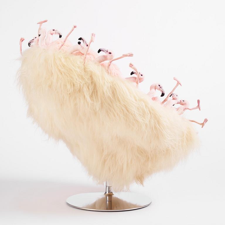 Alexis Verstraeten & Pauline Montironi, fåtölj, "Miss Flamingo", ed. 14/30, AP Collection, Belgien 2017.