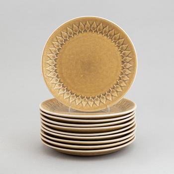 Jens Quistgaard, a part 'Relief' coffee and tea stoneware service, 40 pieces, Kronjyden Nissen/Bing & Gröndahl, Denmark.