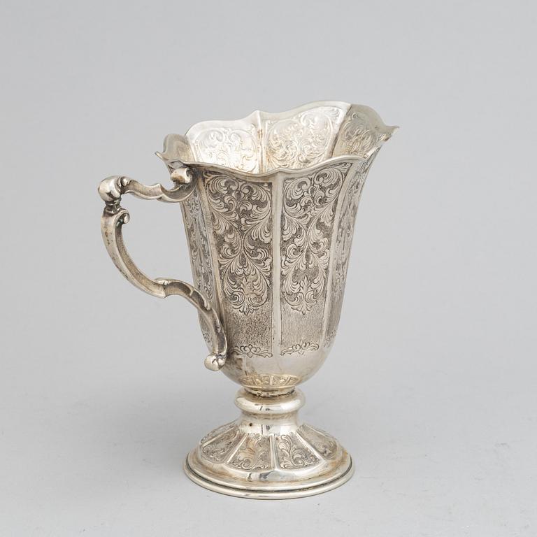 A silver jug, Swedish import marks.