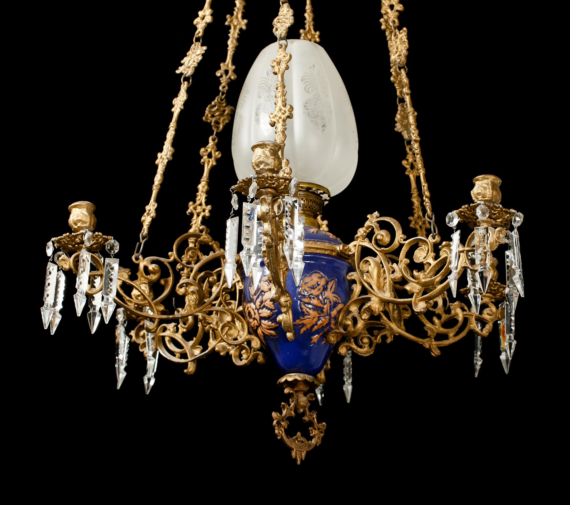 TAKFOTOGENLAMPA, sent 1800-tal. Diam 60.