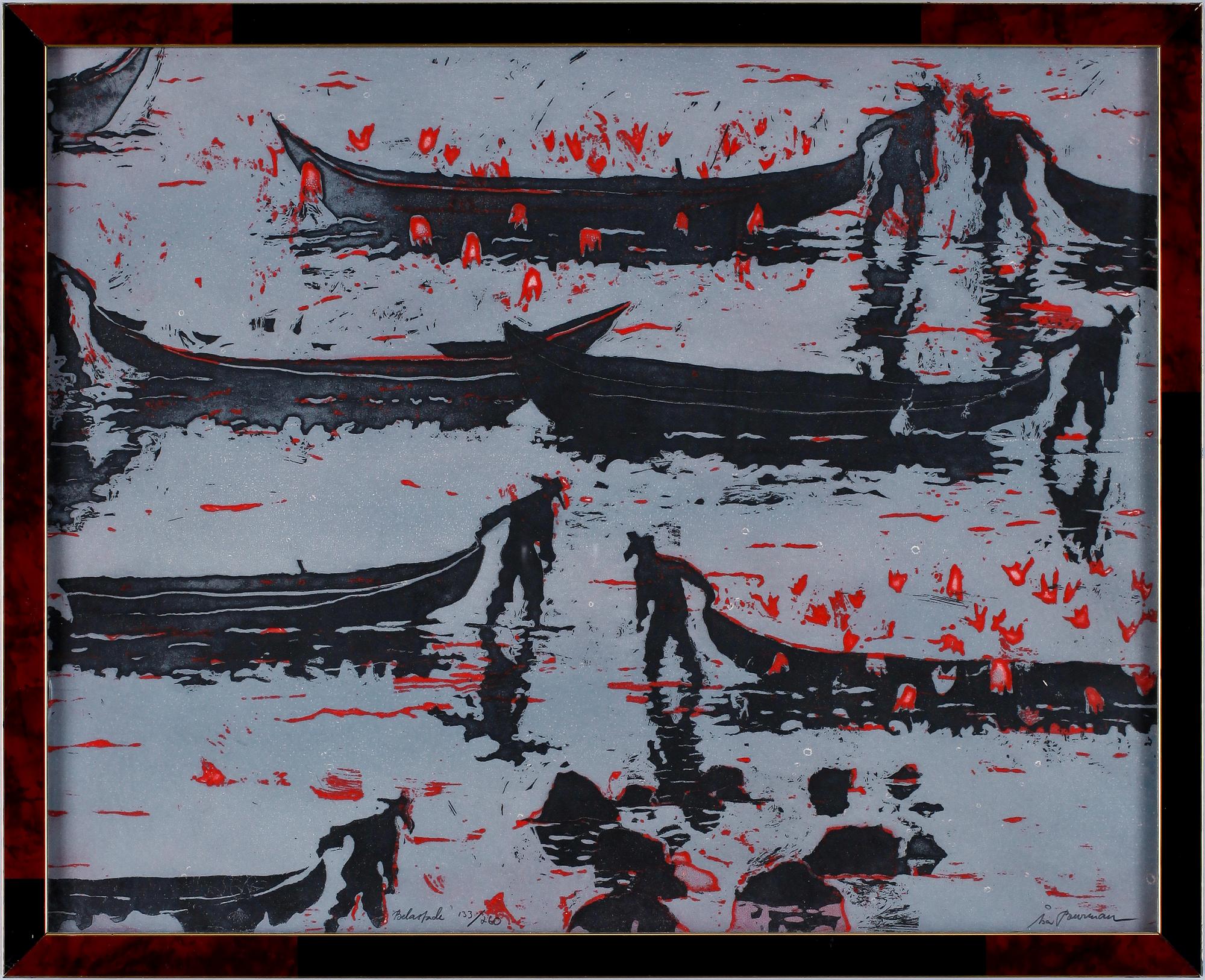 PARTI GRAFIK,  4 delar, bl a Arnold Hagström.