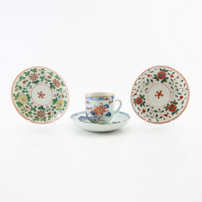 Cup with saucer and saucer two pieces China 18th century porcelain.