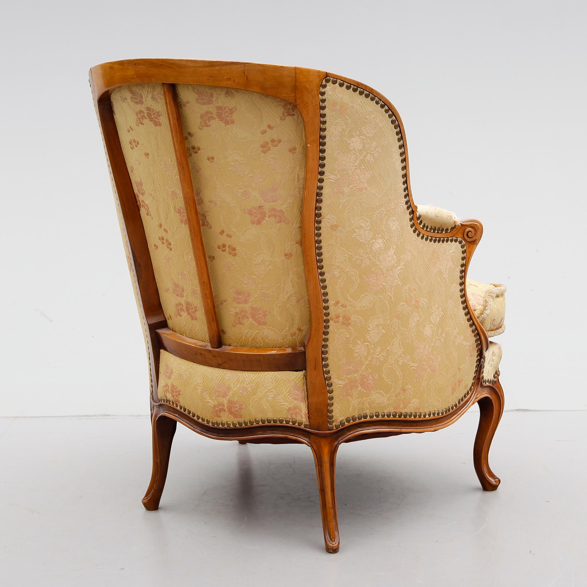 FÅTÖLJ, rokokostil, Frankrike, 1900-tal.