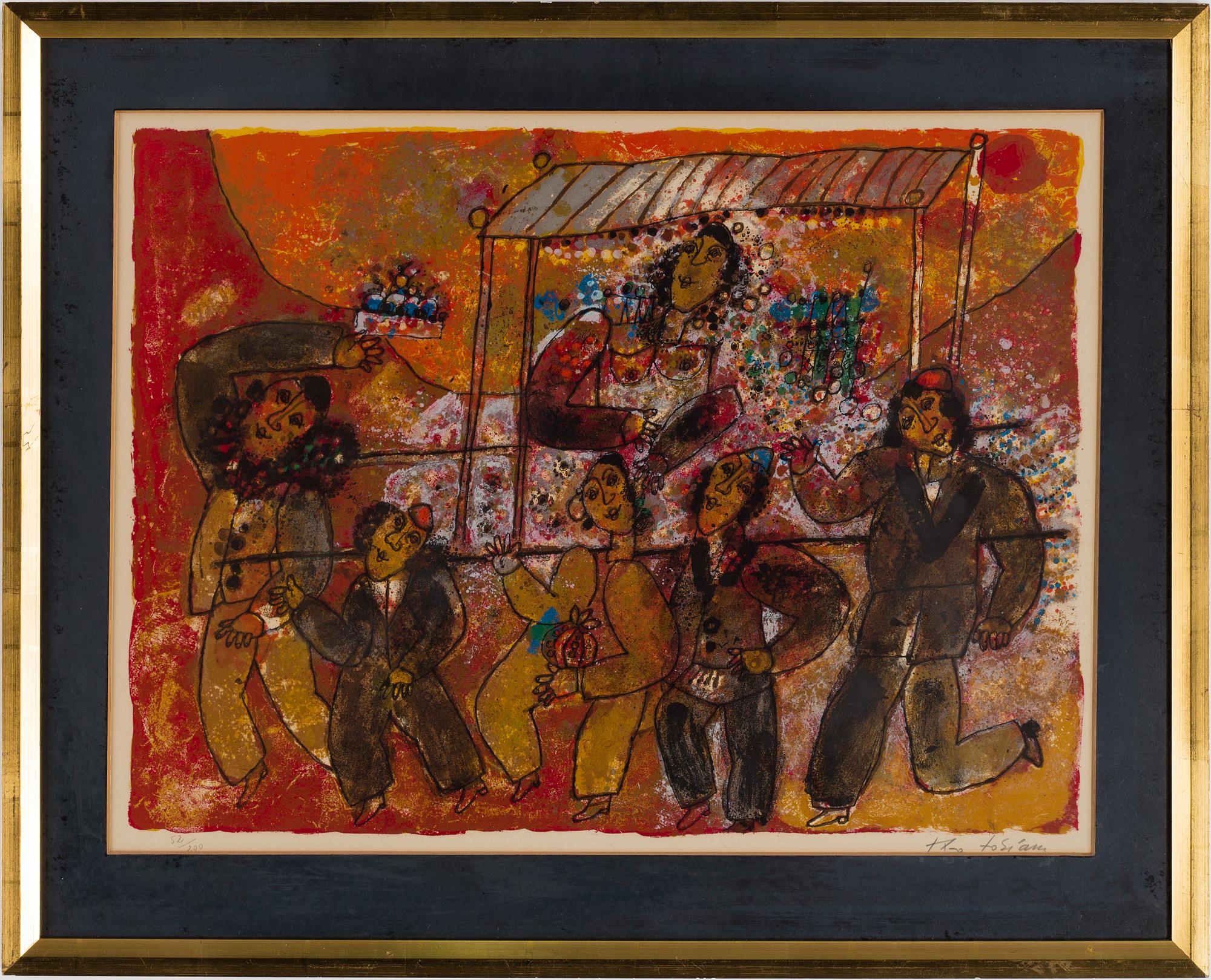 THEO TOBIASSE, färglitografi, signerad och numrerad 52/200.