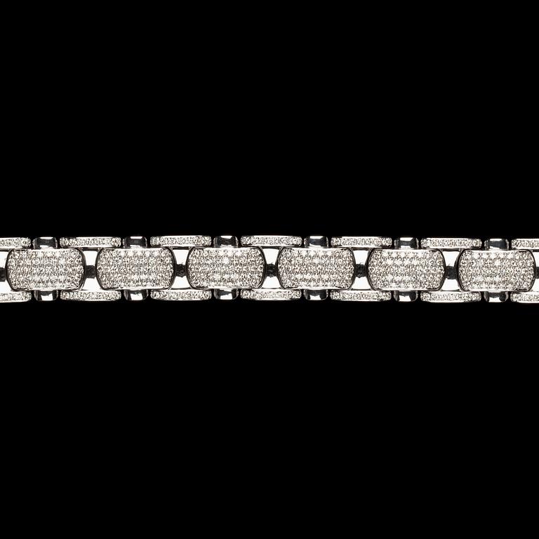 A brilliant cut diamond bracelet, tot. 6.87 cts.