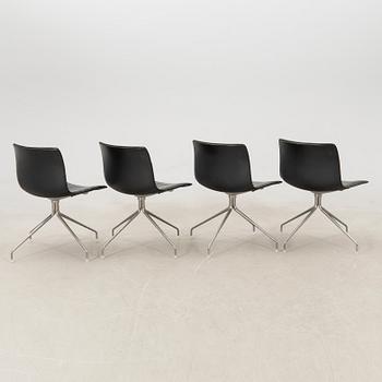 Lievore Altherr Molina, chairs 4 pcs "Catifa" for Arper, Italy late 20th century and table.