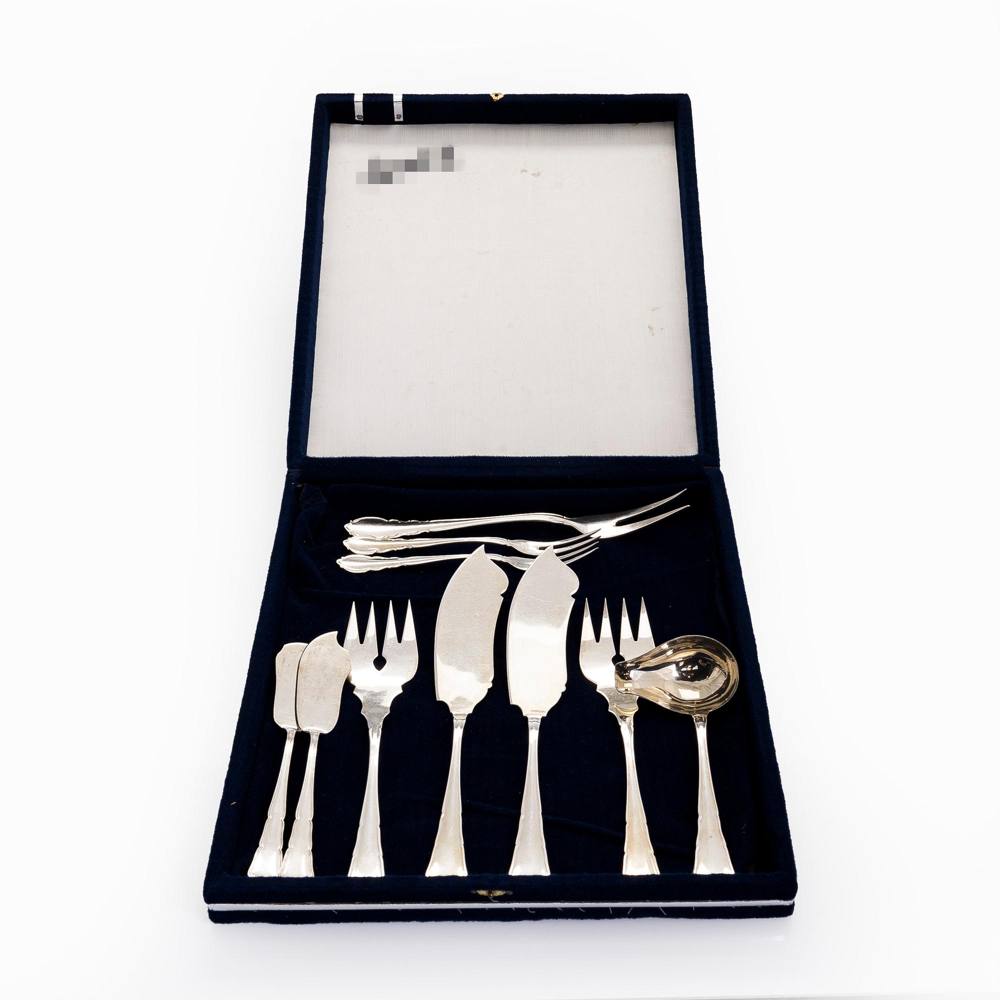 Ten silver utensils, Czechoslovakia 1945-49.