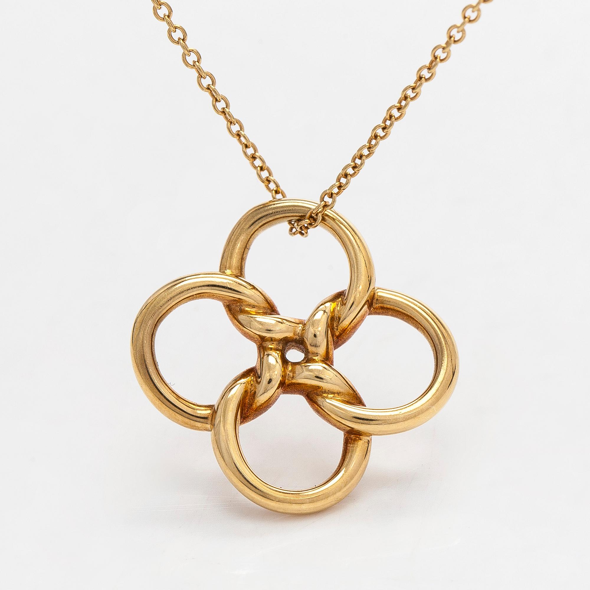 Tiffany & Co, Elsa Peretti, 'Quadrifoglio' necklace, 18K gold.