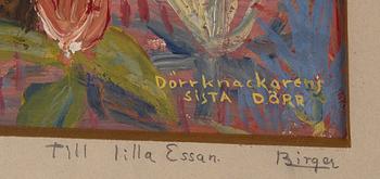 BIRGER BIRGER-ERICSON, mixed media, signed Birger and dated -31.