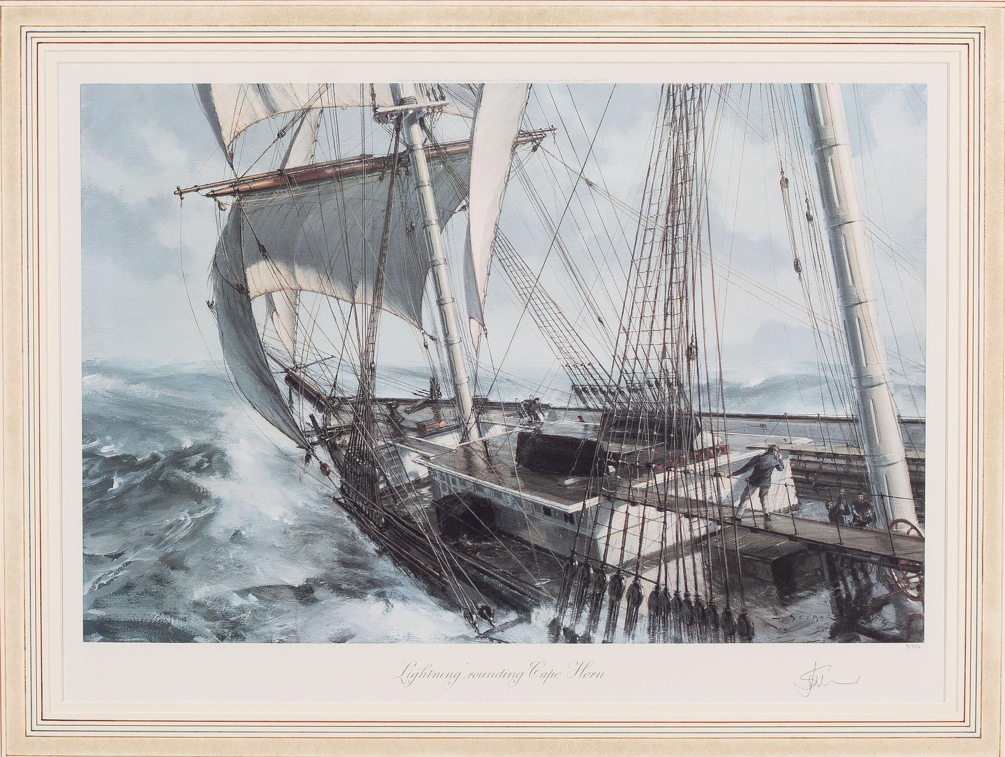 John Stobart, Clipper "Lightning" rounding Cape Horn.