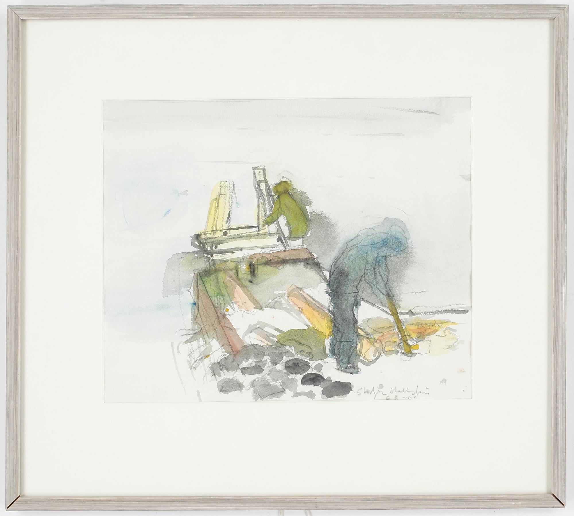 STAFFAN HALLSTRÖM, akvarell, signerad. Daterad 68-69.