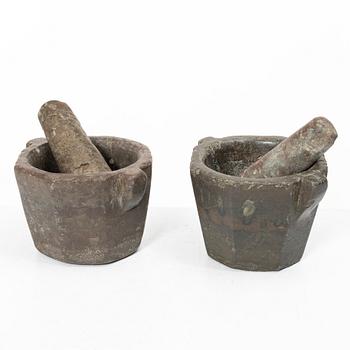 Mortars, 2 pcs, 19th century.
