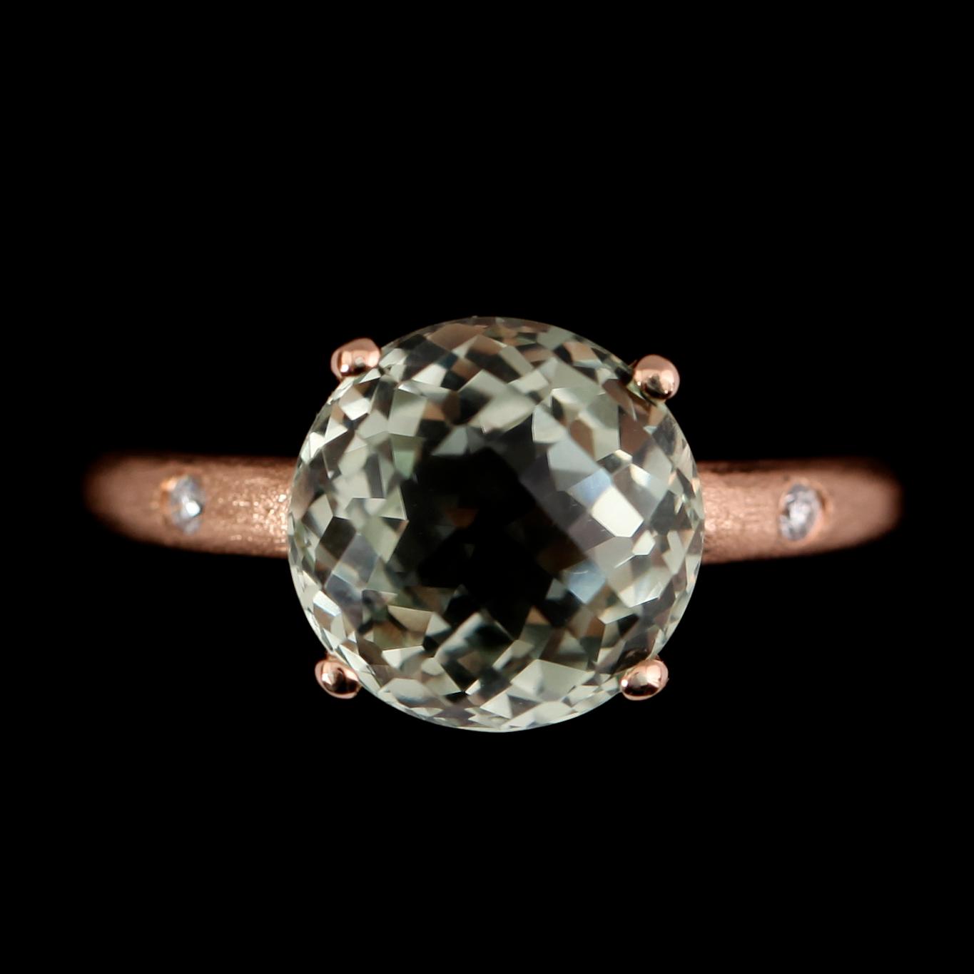 RINGAR, 3 st, 18 k matterat gult och roséguld, brioletteslipad topas, ametist och citrin samt briljantslipade diamanter.