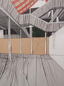 Christo Vladimirov Javacheff, "Wrapped floors and covered windows (Project for Museum Würth, Künzeisa)".