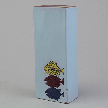 STIG LINDBERG, a stoneware bowls and a vase, 'Reptil' and 'Karneval' from Gustavsberg.