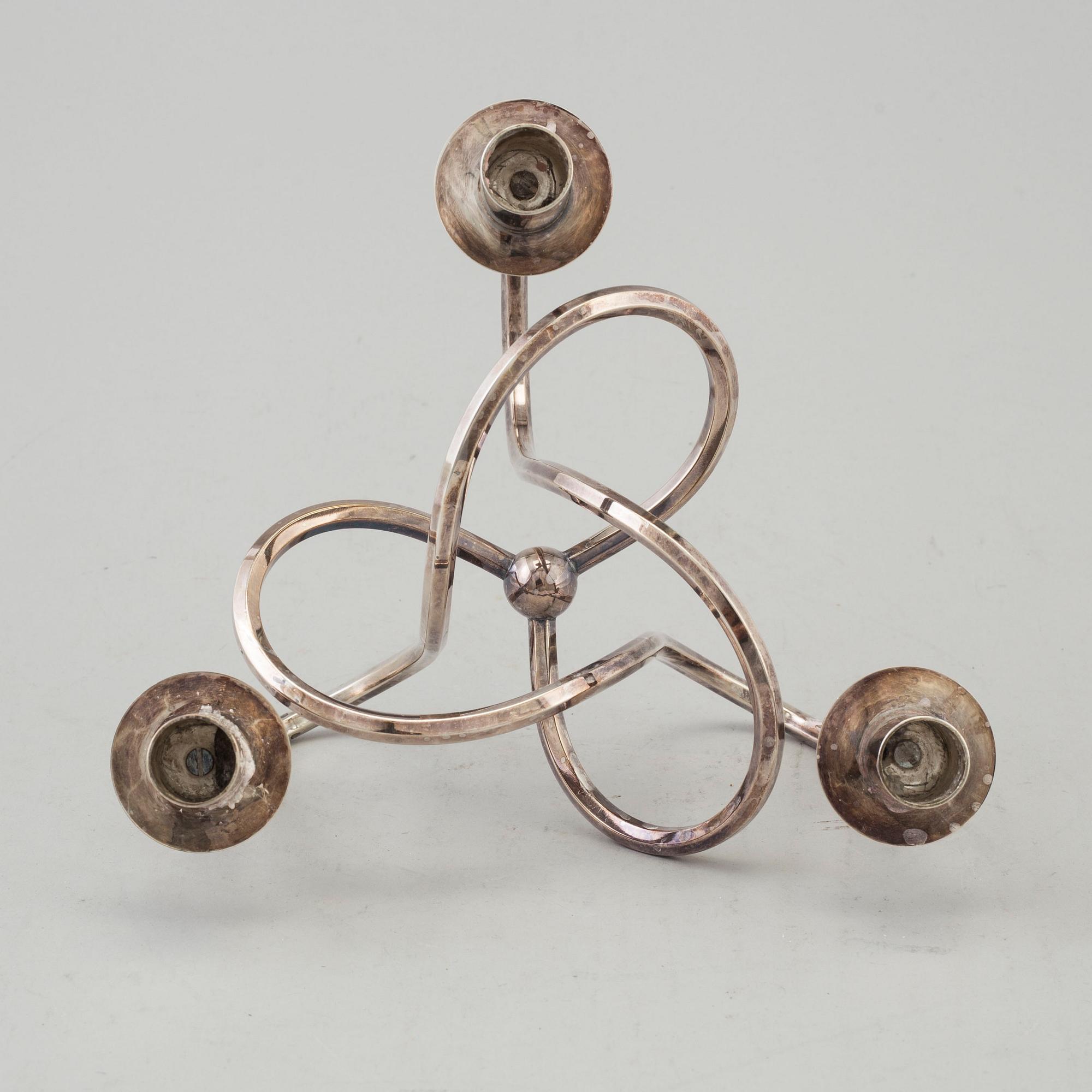 JOSEF FRANK, kandelaber, "Vänskapsknuten", Firma Svenskt Tenn, formgiven 1938.