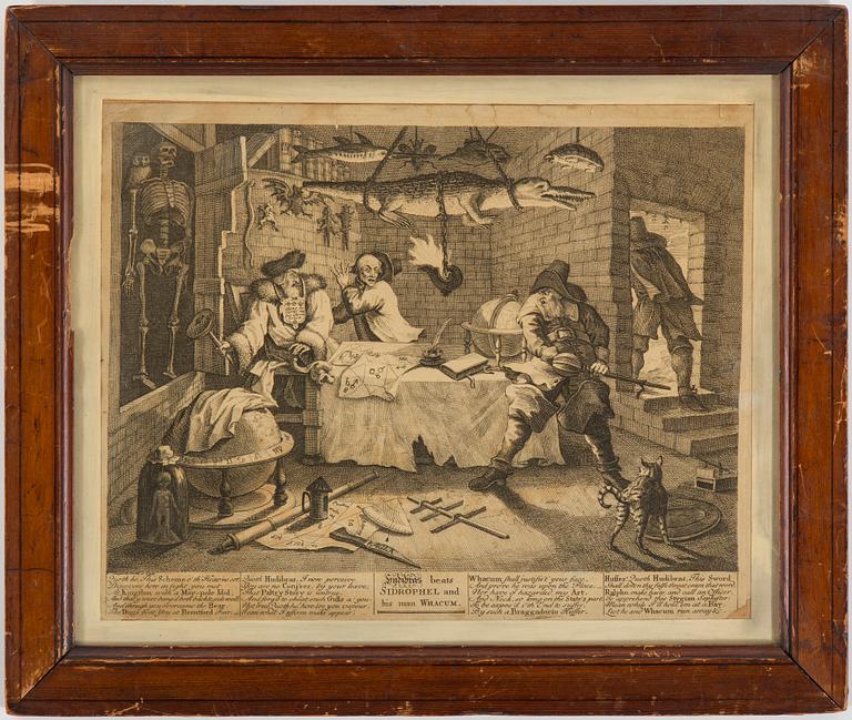 2 engravings by William Hogarth, probably second half of the 20th century.