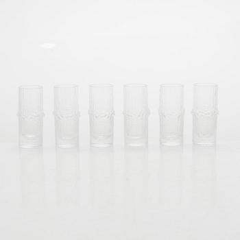 Tapio Wirkkala, snapsglas, 6 st, "Niva", Iittala. I originallåda.