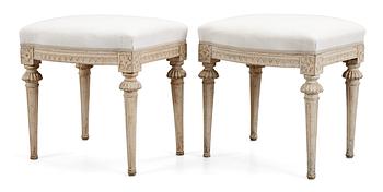 551. A pair of Gustavian 18th century stools.