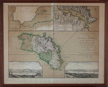 KARTA, The correct map of the Island of Minorca by John Armstrong 1794.