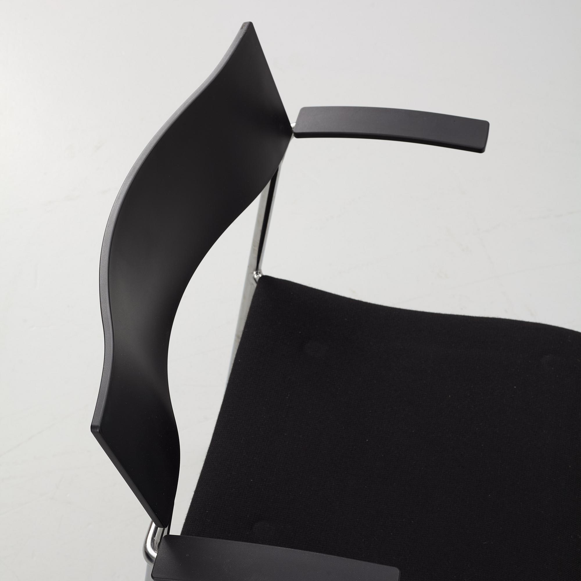 Johannes Foersom & Peter Hiort-Lorenzen, a set of six 'Campus' chairs, Lammhults, after 1992.