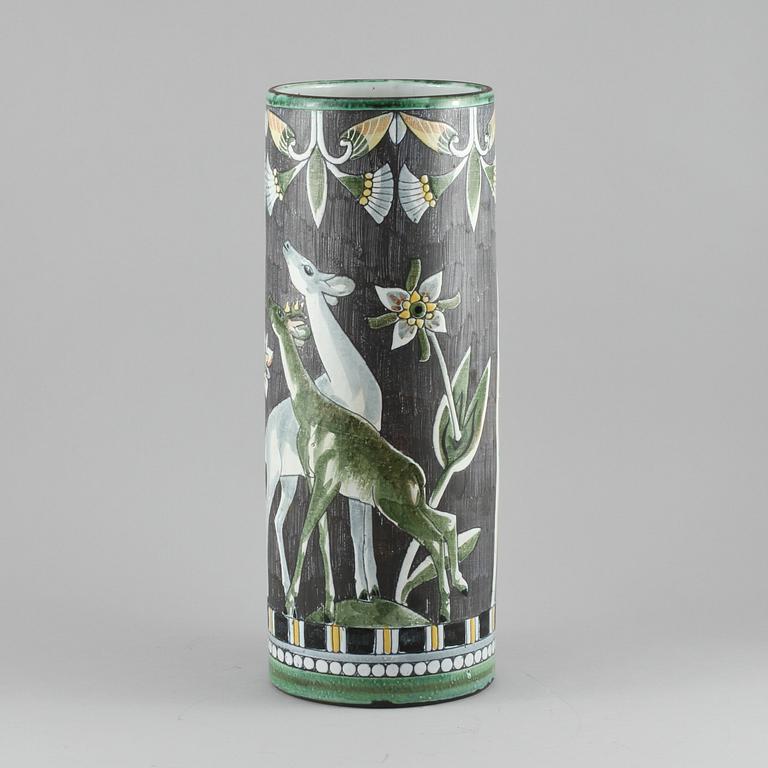 GOLVVAS, glaserad keramik, Marian Zawadsky, Tilgmans Keramik, signerad och daterad 1960.