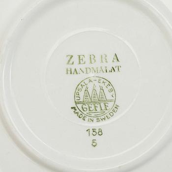 EUGEN TROST, 6 coffee cups with 6saucers by Eugen Trost for Gefle porcelain factory, called "Zebra".