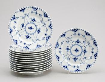 ENTRÉTALLRIKAR, 13 st, porslin, Royal Copenhagen.