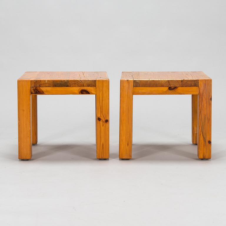 Pallar, ett par, Form Sven Larsson möbelshop, 1970-tal.