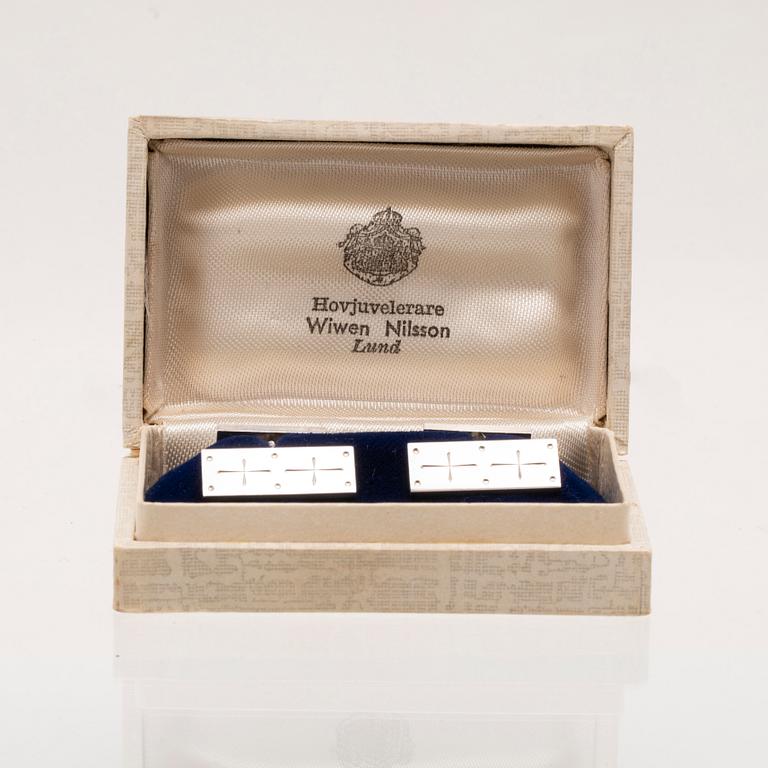 Wiwen Nilsson, a pair of cufflinks, silver, Lund 1953.