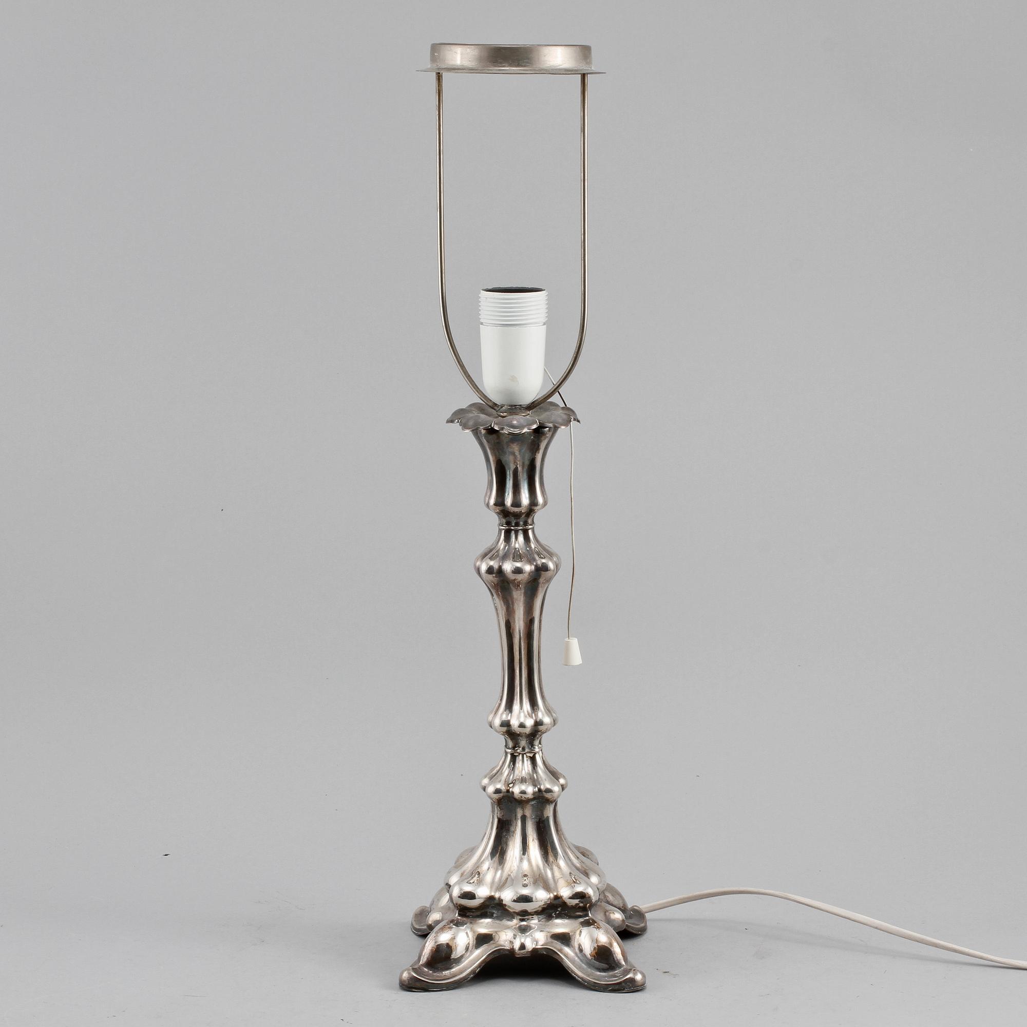 BORDSLAMPA, silver, CAK, importstämplad, 1929?.