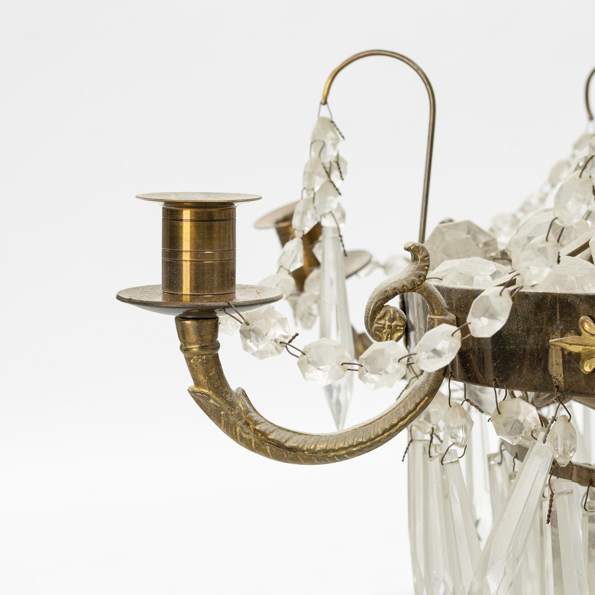 An Empire style chandelier, mid 20th Century.