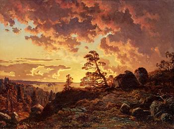 249. Edvard Bergh, Sunset over the bay.