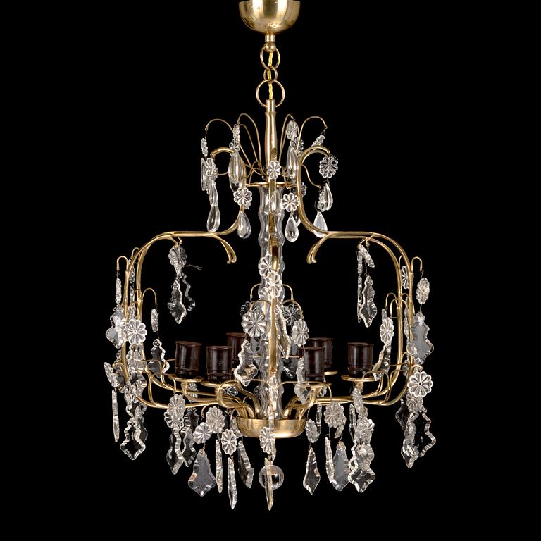 Paavo Tynell, a mid-20th century '1487/6' chandelier for Idman.