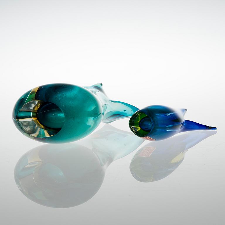 VASER 2 st i glas, Murano, Italien 1950/60-tal.