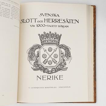 "Svenska slott och herresäten vid 1900-talets början", 5 vol, Stockholm 1908-14; samt Ny följd 4 vol, Stockholm 1918-23.