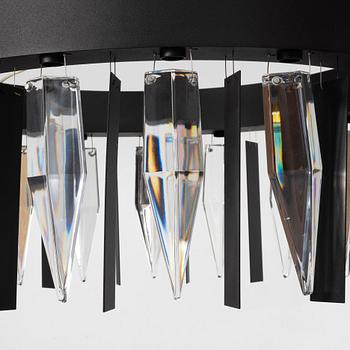 Lena Bergström, taklampa, "Prismo", Orrefors & Zero, 2007.