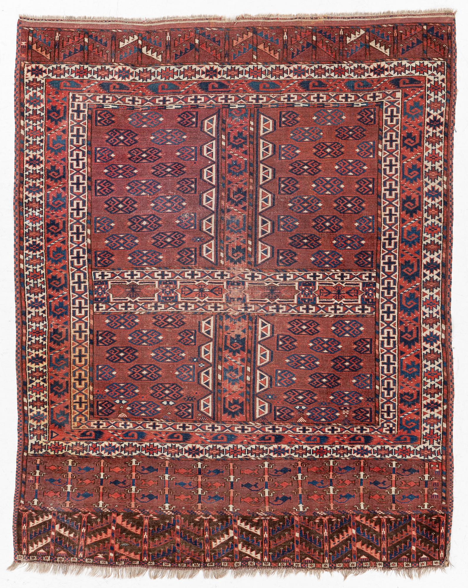 Rug, Yomuth, Enzi, Turkmenistan, 19th century. 170x135 cm.